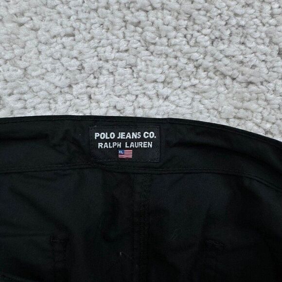 Polo Jeans Co Ralph Lauren Cotton Bungee Exaggerated Bootcut Pant Black VINTAGE - Picture 3 of 11